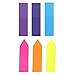 STOBOK Marcatori di Nota di Colore Brillante: Colorati Fluorescenti Pennarelli Marcatori Appiccicosi Tabs Autoadesivo Bandiera Bandiera Nota Tabs Documento Adesivi Biomarkers 6Pcs