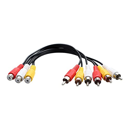 Solución para falta de puertos con el cable divisor 3RCA AV de 1 entrada a 2 salidas negro