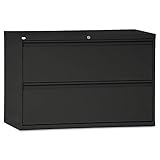 Alera LF4229BL 2-Drawer Lateral File Cabinet, 42 x 19-1/4 x 28-3/8-Inch, Black