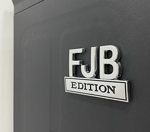 2Pcs Fjb Decal, Car Sticker 3D Raised Letters Emblem, Fender Metal Badge Replacement With Strong Adhesive (2Pcs, Silver) #TOP3