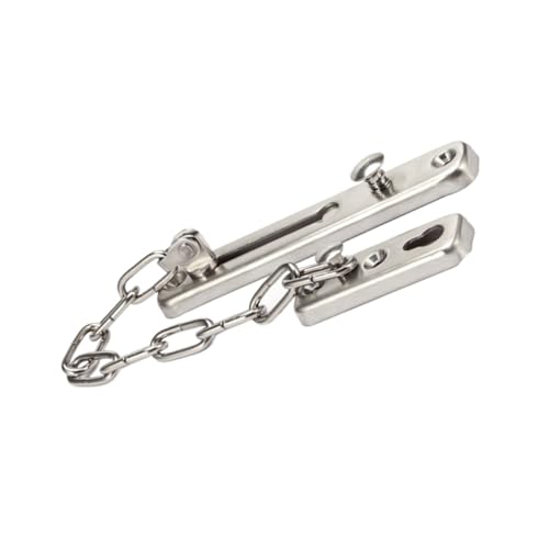 FUTUREORYY 2 piezas Cadena de Puerta Antirrobo Inoxidable con Pestillo Seguro de Diseño de Cadena Recta Cepillada para Protección Hogar y