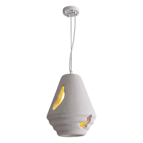 Lampe suspendue E26 moderne 13 pouces en polystyrène texturé pierre