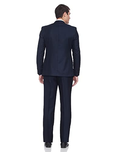 Image of Raymond Rayon Blend Men's Full Sleeve Contemporary FIT Dark Blue Formal Suit