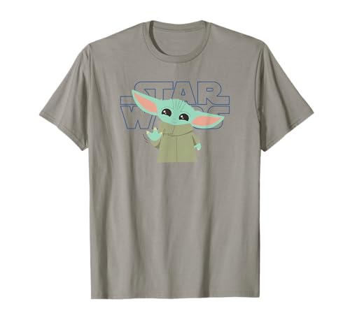 Star Wars: The Mandalorian Grogu Friendly Wave Logo T-Shirt
