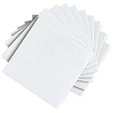 4 in Ceramic Tile Gloss 4 1/4' Box of 10 Pieces for Bathroom Wall and Kitchen Backsplash by Tenedos – Glossy Finish, Classic Look (White)