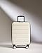 ANTLER - Logo Stripe Hard Shell Cabin Suitcase with Zip Expander, 55 x 22 x 38cm 39L, Lightweight, 4 Spinner Wheels - Carry On Luggage, TSA Lock - White