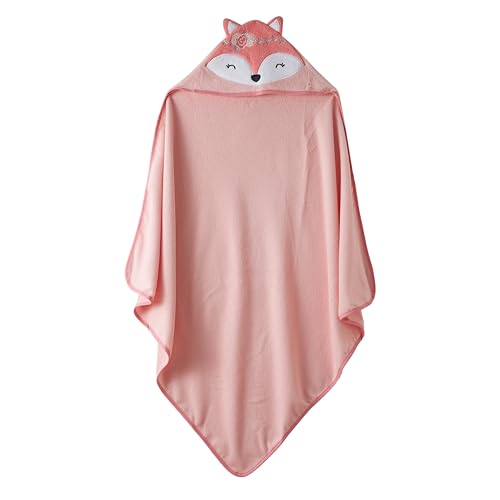 Image of JN&LULU Organic Cotton Fabric Hooded Towel for Kids & Toddlers, Ideal at Bath, Beach, Pool