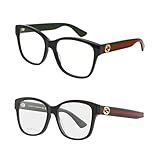 Gucci GG0038ON Designer Fashion Eyeglasses Stylish Square Frame Eyewear with Luxury eSHADES Kit - Embrace Sophistication and Elegance