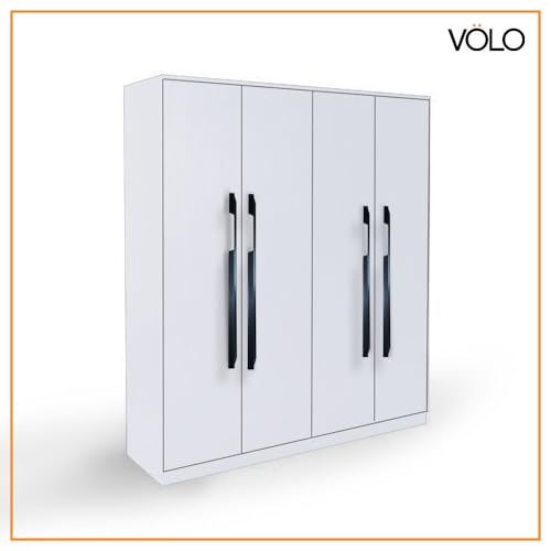Image of VOLO Aluminium Wardrobe Handle - Elegant Pull Handle for Wardrobe Doors, Cabinet Doors, and Drawers in Kitchen, Office, and Bedroom (Pack of 2 Pieces) (SAC-29 Iron Grey 24 Inch (600mm))