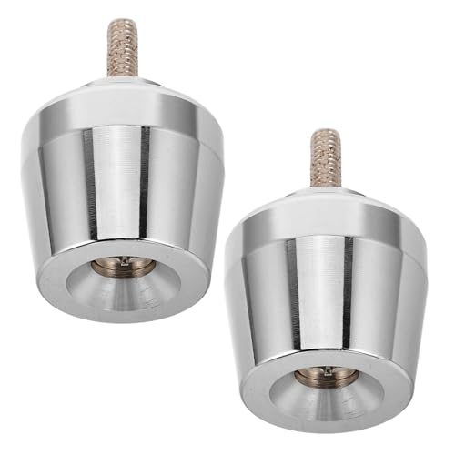 Tapones de metal plata para extremos del manillar con equilibrio de vibración premium