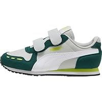 PUMA Cabana Racer SL 20 V PS, Scarpe da Ginnastica Unisex-Bambini, Cool Light Gray White-Dark Myrtle-Lime Smash, 28 EU