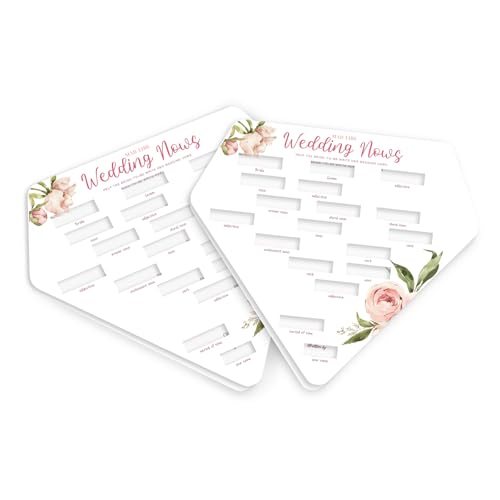 KALEFO Bridal Shower Game Cards Wedding Diamond Shape Engagement ...
