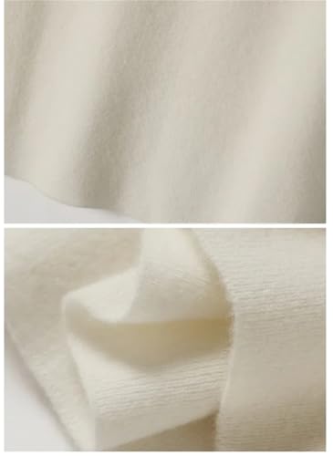 Women Elastic Waist Wool Knit Skirt Solid Color High Waist Skirt Female Office A-Line Skirts4