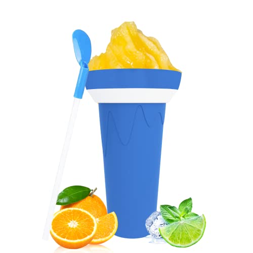 DIY Slushy Maker Cup Silica Cup Double Layers Magic Jelly Maker Smoothie Pinch Ice Cup Silikon Magic Cup Portable Squeeze Ice-Cup Cover
