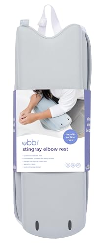 Image of Ubbi Cushioned Elbow Rest Pad for Baby & Toddler Bath Time, Gray Stingray, (Pack of 12)