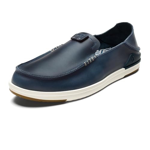 Image of OluKai Kakaha Men's Leather Slip-On Shoes, Premium Leather, Formal & Casual Versatility, Everyday Comfort & Fit