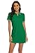 YSENTO Women Tennis Dress Short Sleeve UPF 50+ Activewear Athletic Polo Golf Dresses Green Size XXL