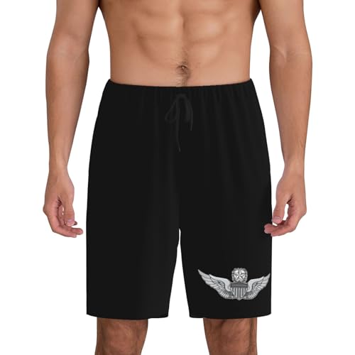 Army Master Aviator Wings Pajama Shorts for Men, Men's Pajama Bottoms, Sleepwear for Summer