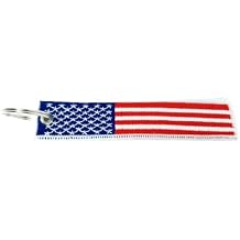 Flag Keychain Tag with Key Ring, EDC for Motorcycles, Scooters, Cars and Gifts Flag Key Chain, 100% Embroidered