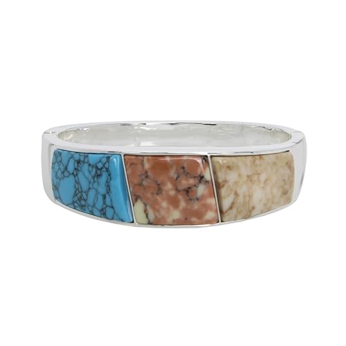 Robert Lee Morris Soho Womens Mixed Stone Bangle Bracelet, Multi/Silver 2