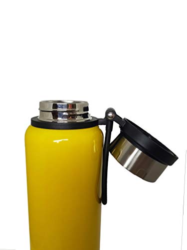 Garrafa Térmica de Inox - 1,2L - Amarela