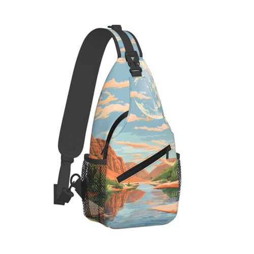 Bolso bandolera con estampado Palma del Desierto unisex miniatura 2