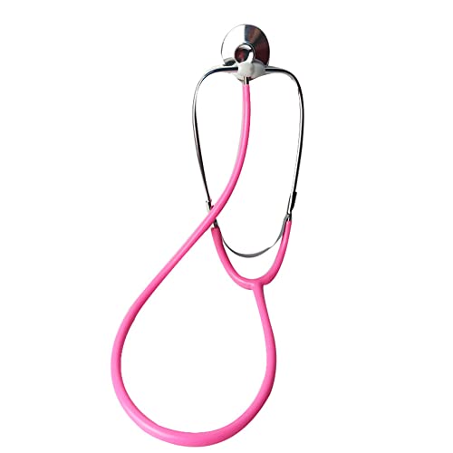 Kinder Stethoskop,Metall Stethoskop Kinder,Funktionsfähiges Doppelkopf Stethoskops Spielzeug,Analoges Metall Stethoskops,Verstärkt Herz und Atemgeräusche,für Medizinische Spielzeug Rosa Tokaneit