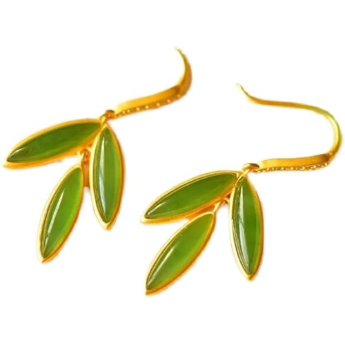 Pendientes de mujer en plata S925 y jade verde, un regalo con alma