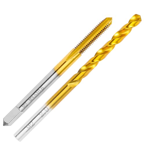 Image of M3.5x0.6 Tap and 2.9mm Drill Bit Kit, M2 HSS Metric Drill and Tap Set, Combination of Drill and Tap Kit for Metal