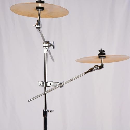 Abrazadera extensible para platillo, brazo para cymbal de metal resistente a la oxidación, montaje y ajuste para platillos crash y efectos, 6,30 x 18,11 pulgadas miniatura 4