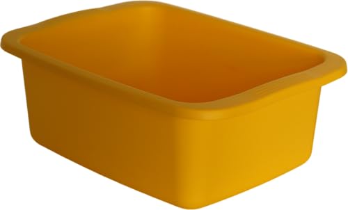MACHIAVELLI START Rechteckige Schüssel Gelb Kunststoff Kapazität 10 l Mehrzweckwanne Maße 42 x 31 x 15,5 cm