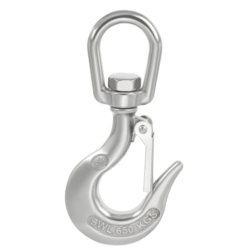 PATIKIL Gancho giratório de elevação 650 kg/0,65T de carga de trabalho, gancho deslizante de guindas