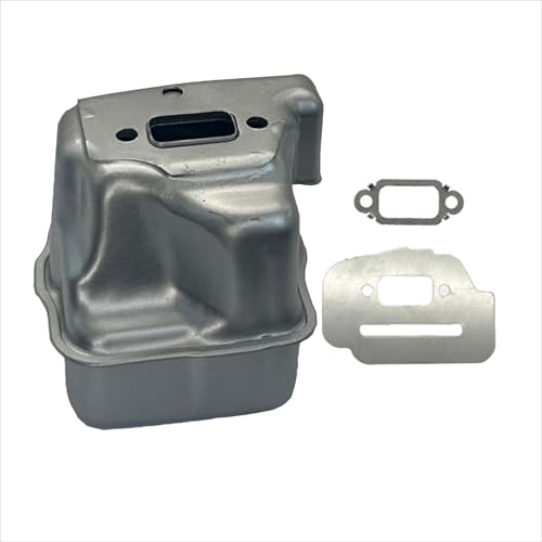Chainsaw Muffler Replacement Kit with Heat Shield & Gaskets - Fits Various Saw Models - Replaces Part # 1141-140-0613 & 1141-140-0609