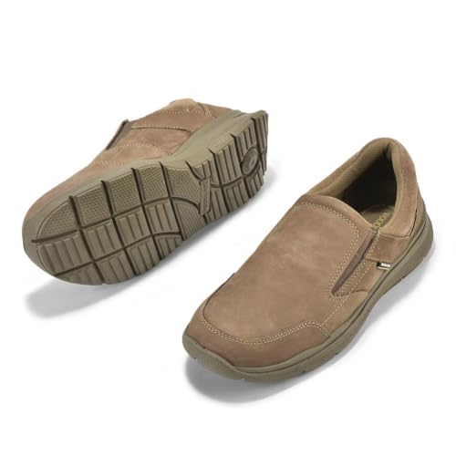 Image of Woodland Dubai Khaki Casual Slip-on Shoes - Premium Stylish Trendy Fashion Footwear, Comfortable & Durable Design, Perfect, Casual Outings, Office, Lightweight Shoes