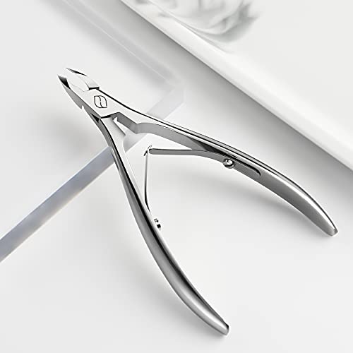 FERYES Professionelle Nagelhautzange 6mm Kiefer für abgestorbene Haut, extrem scharfe Nagelhauttrimmer Entferner Pediküre Maniküre Nagelwerkzeug