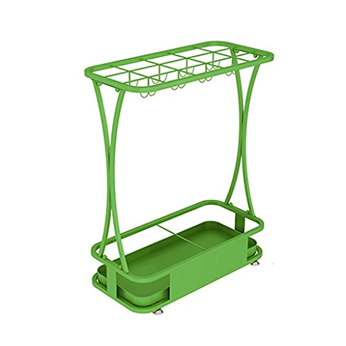 Étagère de rangement pour parapluies avec bac d'égouttage anti-gouttes