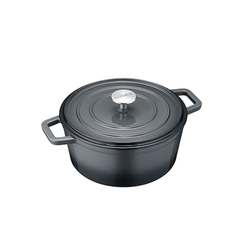 Berndes Bräter B.iron 3,75L mit Deckel - 24 cm - Gusseisen mit Emaillebeschichtung - Kochtopf zum Schmoren und Braten - Induktionsgeeignet - für alle Herdarten -...