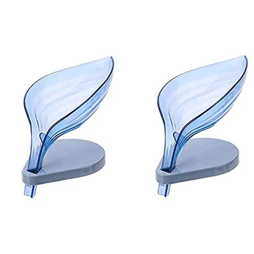 Red Champion Leaf Soap Dish Leaf Shape Soap Box Bathroom soap Holder Dish Storage Plate Tray Bathroom Soap Holder Case Bathroom Supplies Bathroom Gadgets (Plastic, Pack of -2
