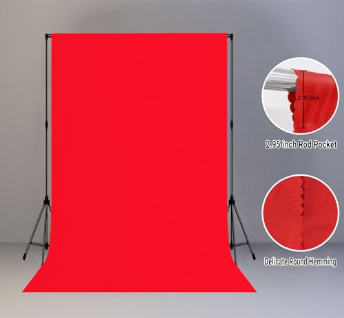 Pantalla de fondo rojo sólido 6x9ft para fotografía miniatura 2