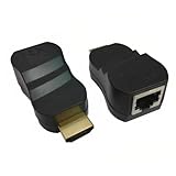Dohmo HDMI to Cat5e / Cat6 Adapter 100ft/30m HD Video Over Single Network Cable up to 100ft (Cat5 & Port RJ45) - 1080i - 2pcs (Transmitter + Receiver)