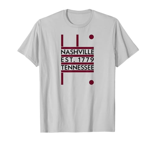 NASHVILLE TN EST. 1779 Diseño Moderno Camiseta