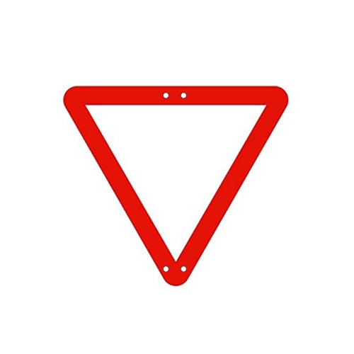 PRIME JJ SV-006 - Señal Metálica Ceda el paso 50x50 cm