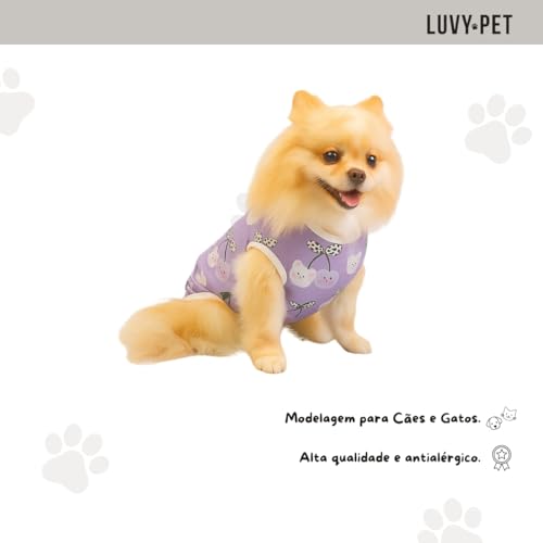 LUVY PET, Roupa Pet Soft Bouclê Peluciado Ursos Lilás Tamanho:G