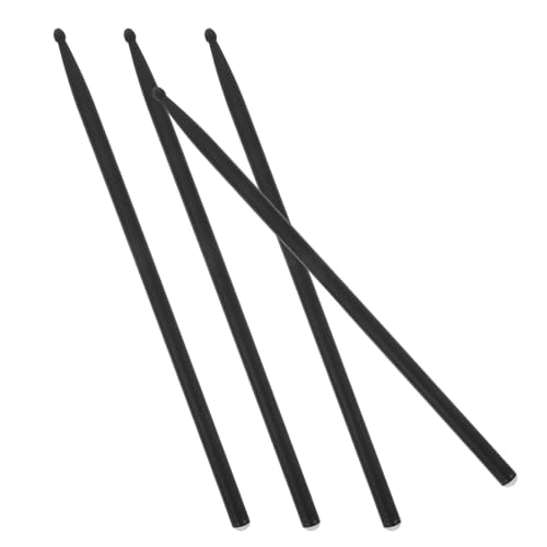 Baquetas de fibra de carbono negras para batería x4 miniatura 1