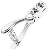 Abaodam 手動式オーバル穴あけパンチ 耐久メタル製 カード 紙用 打孔機 クラフト用 大人向けオフィス用ホールパンチャー