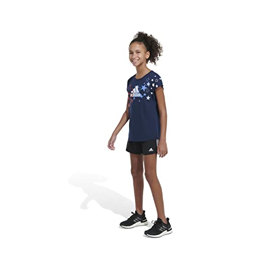 adidas Girls' Cap Sleeve Novelty Logo Tee4