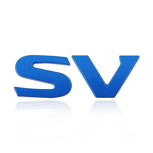 Image of 1PC SV Emblem for Car Decoration Metal Badges 3D SV Sticker Decal Fender Sticker Badges Nameplate Easy Installation for Car /SUV /Truck (Blue)