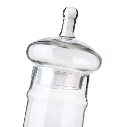 Diamond Star Set of 3 Clear Glass Apothecary Jars Elegant Storage Jar, Decorative Wedding Candy Organizer Canisters Home Decor Centerpieces (H: 9", 12.5", 14") - Thumbnail 6