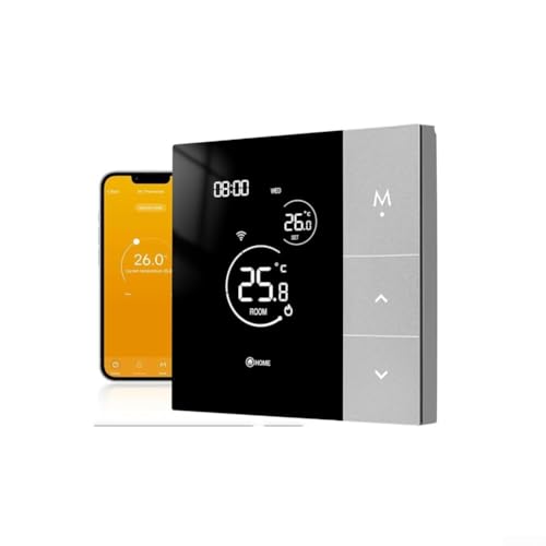 Programable para termostato inteligente WiFi para calefacción por suelo radiante de agua, para Tuya para Smart Life para control remoto, con interfaz intuitiva (A)