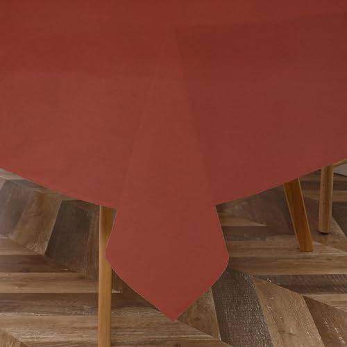 Majestic Giftware PU Faux Leather Rectangle Tablecloth | (TCE102-54220) Fire Waterproof & Spill Proof Dining Table Cover | Decorative Washable Tablecloth for Home, Kitchen, Party (54X220)